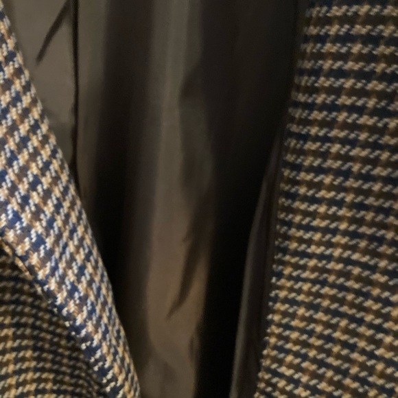 Old Navy 2X Brown, Navy, Tan & Cream Houndstooth Blazer - Picture 6 of 7
